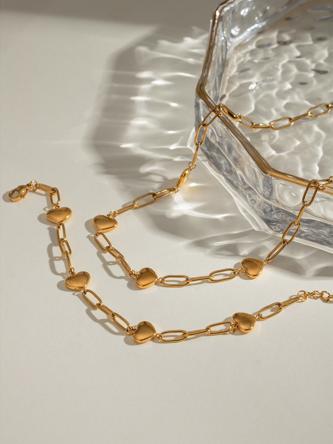 18K Gold-Plated Stainless Steel Heart Bracelet-Bijou Crush