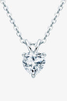 1 Carat Moissanite Heart-Shaped Pendant Necklace-Bijou Crush