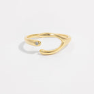 925 Sterling Silver Inlaid Zircon Open Ring-Bijou Crush