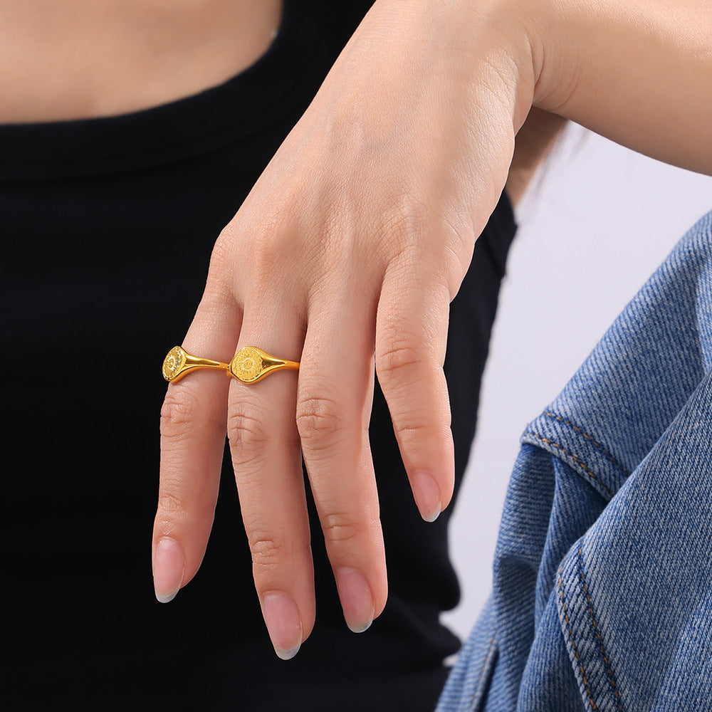 18K Gold-Plated Sun Ring-Bijou Crush