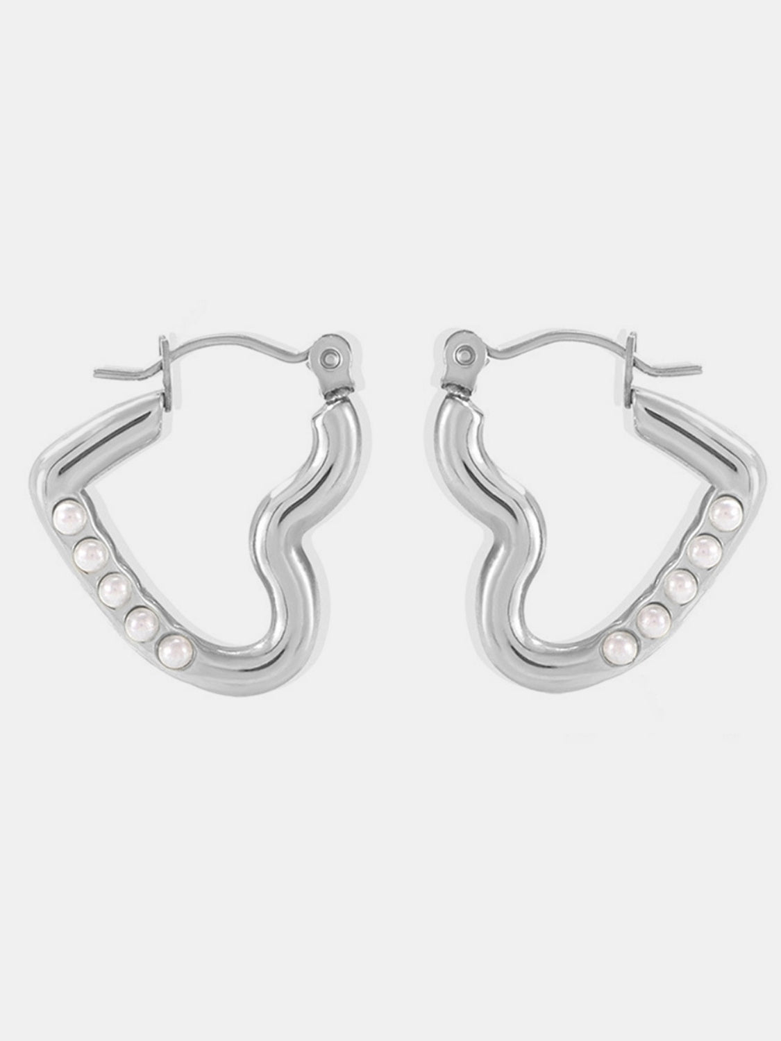 Stainless Steel Heart Earrings-Bijou Crush