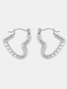Stainless Steel Heart Earrings-Bijou Crush