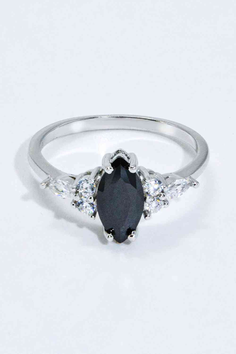 925 Sterling Silver Black Agate Ring-Bijou Crush