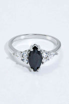 925 Sterling Silver Black Agate Ring-Bijou Crush