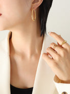 18K Gold-Plated Titanium Steel Earrings-Bijou Crush