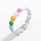 925 Sterling Silver Drip Oil Heart Ring-Bijou Crush