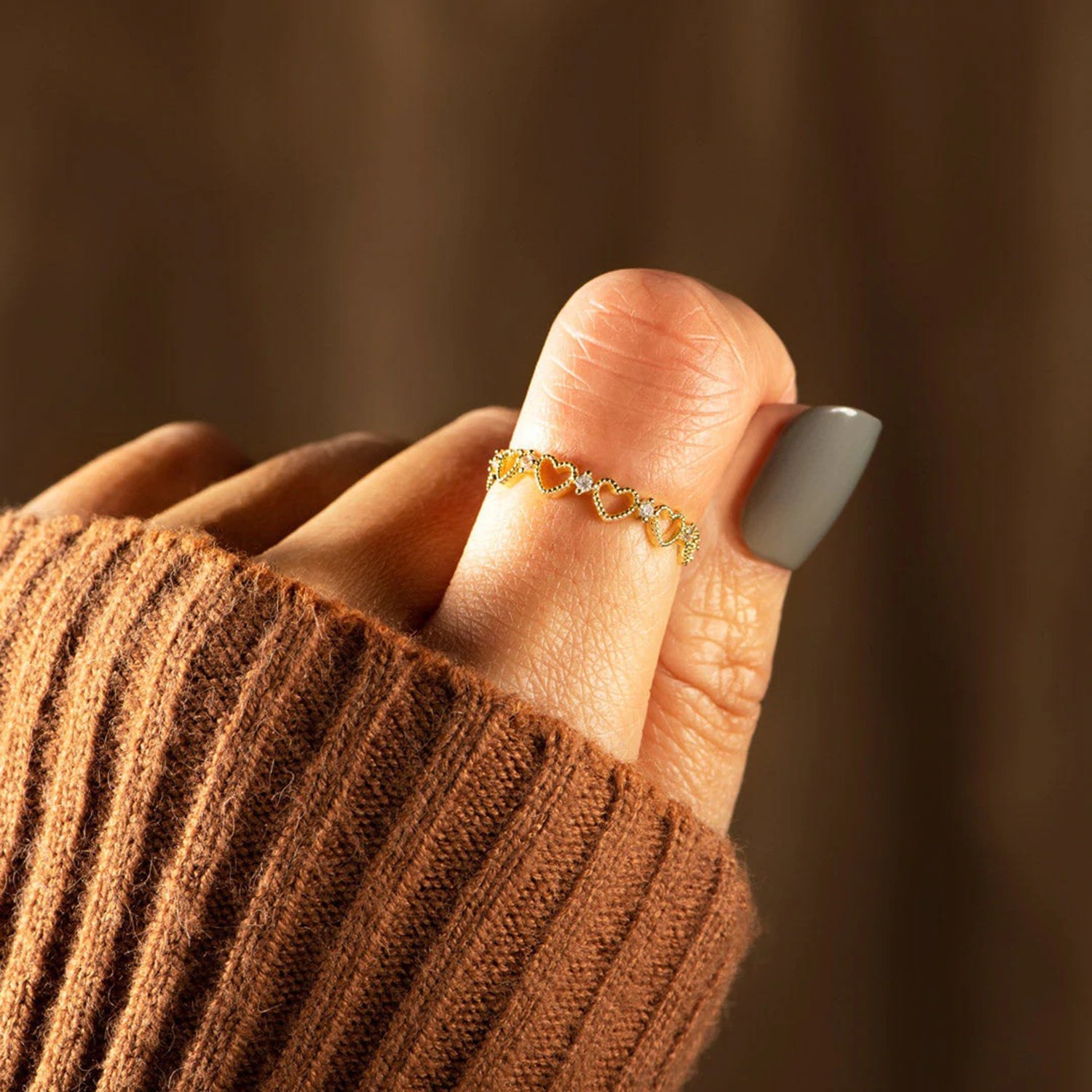 Heart Shape 18K Gold-Plated Ring-Bijou Crush