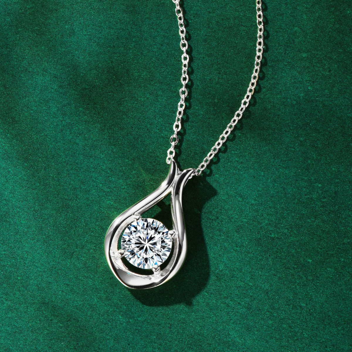 2 Carat Moissanite 925 Sterling Silver Pendant Necklace-Bijou Crush