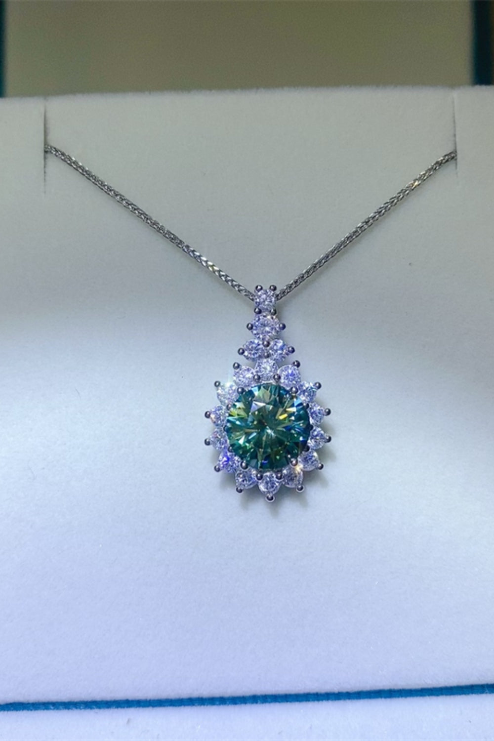 3 Carat Moissanite 925 Sterling Silver Pendant Necklace-Bijou Crush