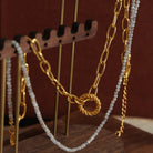 Beaded Double-Layered Titanium Steel Necklace-Bijou Crush