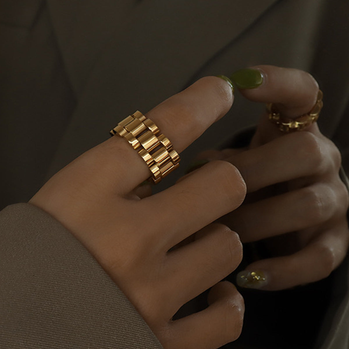Plated Titanium Steel Ring-Bijou Crush