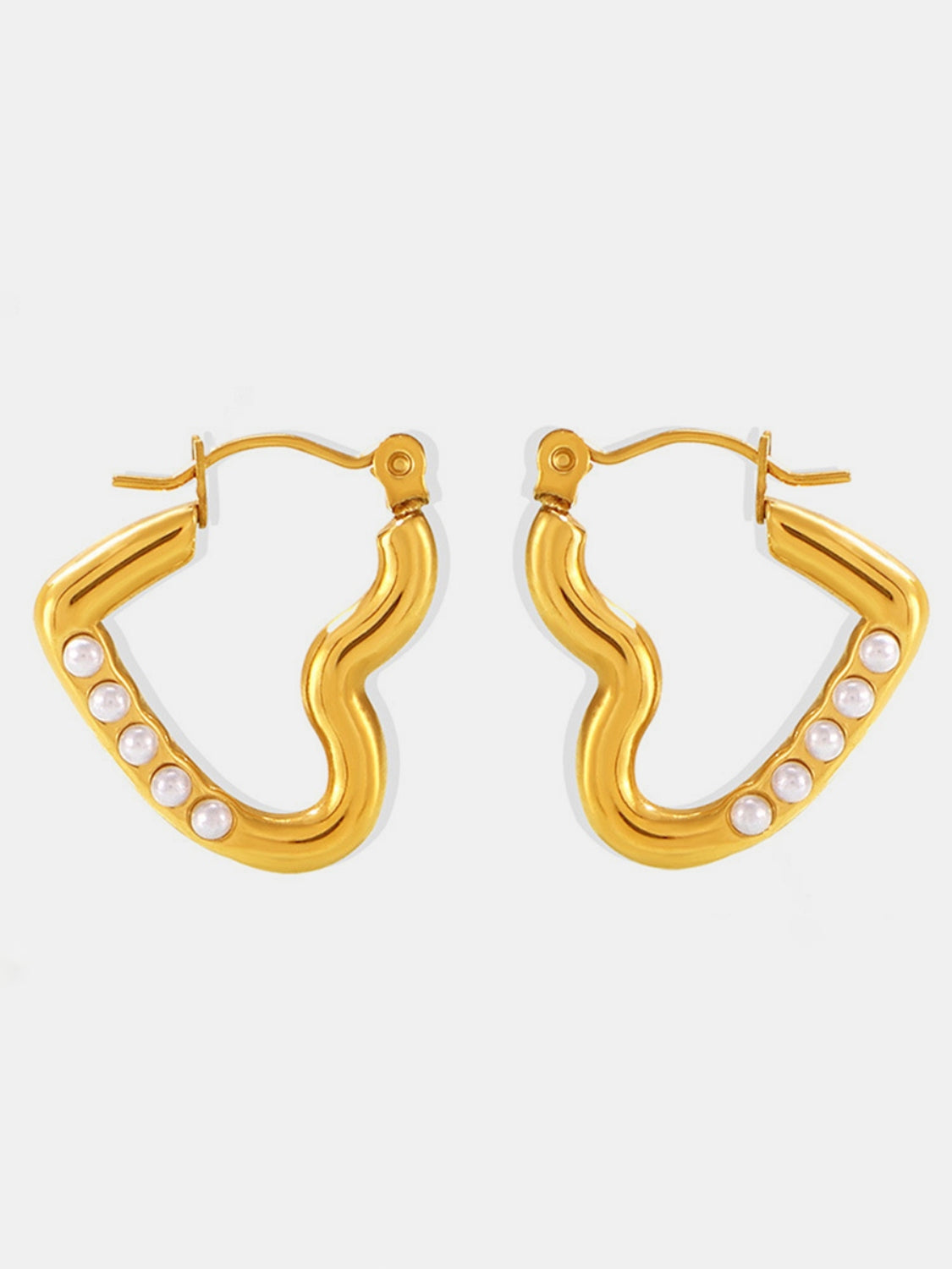 Stainless Steel Heart Earrings-Bijou Crush
