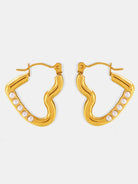 Stainless Steel Heart Earrings-Bijou Crush