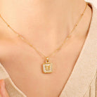 Butterfly Square Titanium Steel Pendant Necklace-Bijou Crush