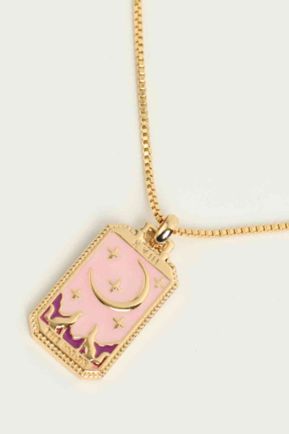 Tarot Card Pendant Copper Necklace-Bijou Crush
