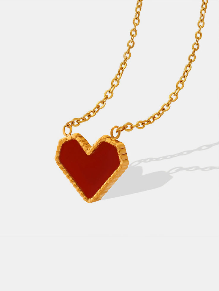 Titanium Steel Heart Necklace-Bijou Crush