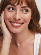 14K Gold-Plated Heart Pendant Necklace-Bijou Crush