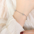 Titanium Steel Zircon Heart Bracelet-Bijou Crush