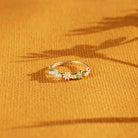Flower Shape 925 Sterling Silver Zircon Ring-Bijou Crush