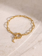 18K Gold-Plated Stainless Steel Letter L Bracelet-Bijou Crush