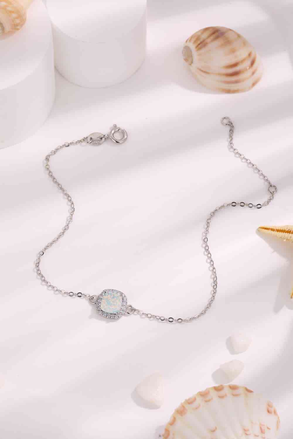 Opal Platinum-Plated Bracelet-Bijou Crush