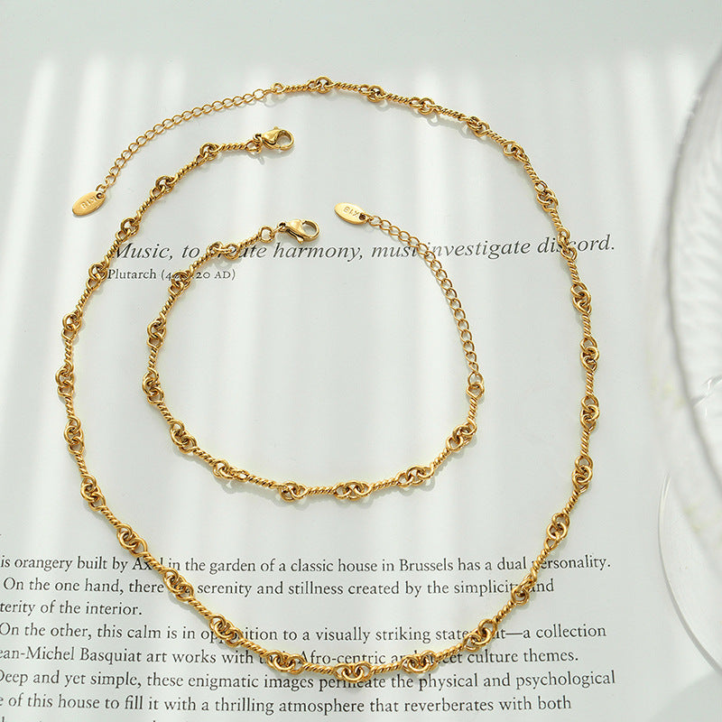 Titanium Steel Chain Link Necklace-Bijou Crush