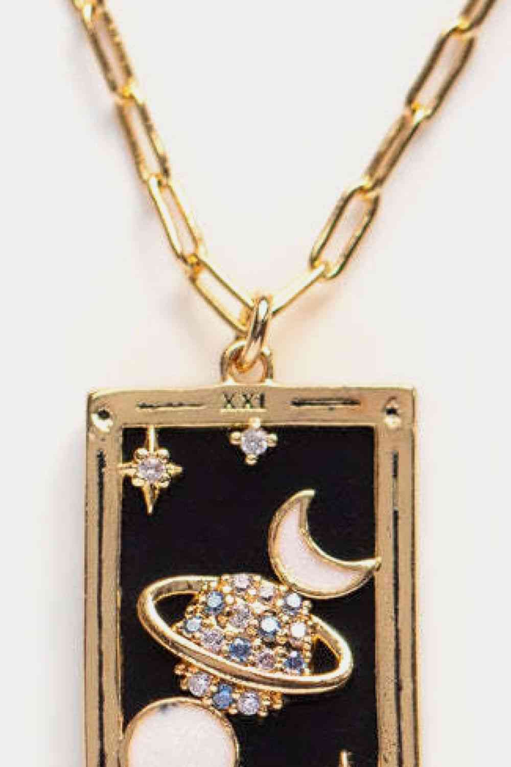 Tarot Card Pendant Stainless Steel Necklace-Bijou Crush