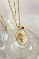 Flower Shell Pendant Copper Necklace-Bijou Crush