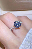 2 Carat Moissanite Ring in Smokey Gray-Bijou Crush