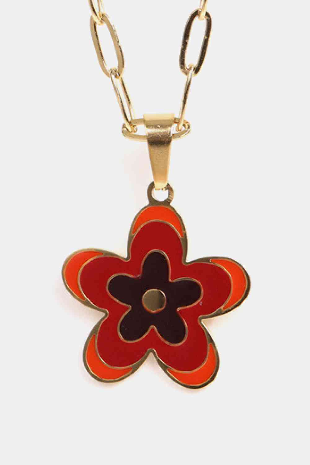 Flower Pendant Stainless Steel Necklace-Bijou Crush