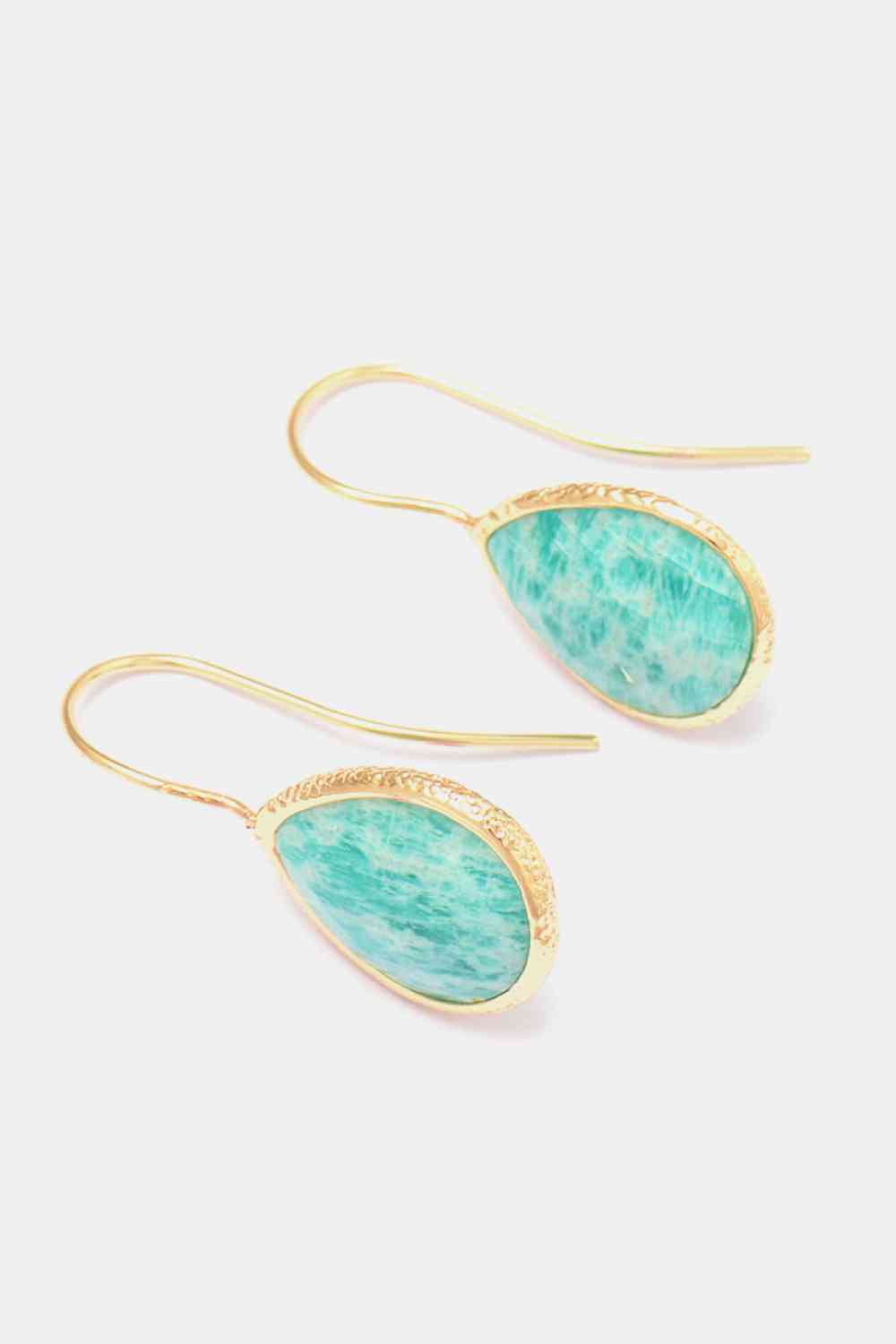 Handmade Natural Stone Teardrop Earrings-Bijou Crush