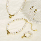Freshwater Pearl Bracelet - Stainless Steel-Bijou Crush