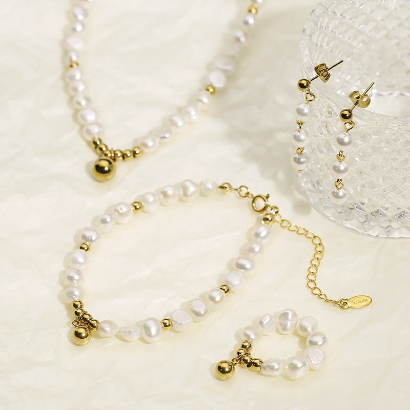 Freshwater Pearl Bracelet - Stainless Steel-Bijou Crush