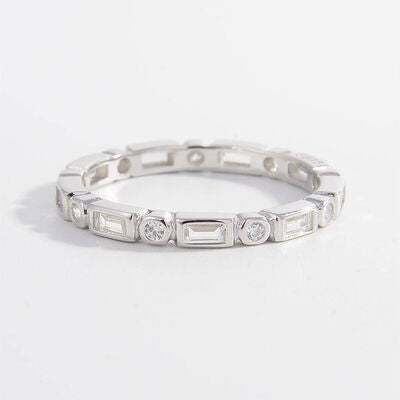 925 Sterling Silver Geometric Shape Zircon Ring-Bijou Crush