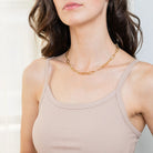 Gold Stainless Steel Thick Clip Chain Necklace-Bijou Crush