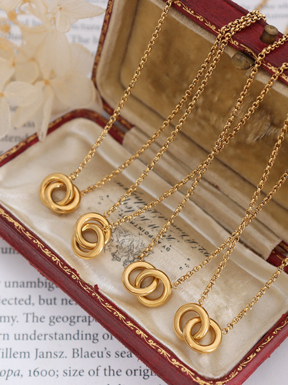 Golden Hoop Dreams: 18K Gold-Plated Pendant Necklace-Bijou Crush