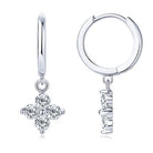 925 Sterling Silver Moissanite Hoop Drop Earrings-Bijou Crush