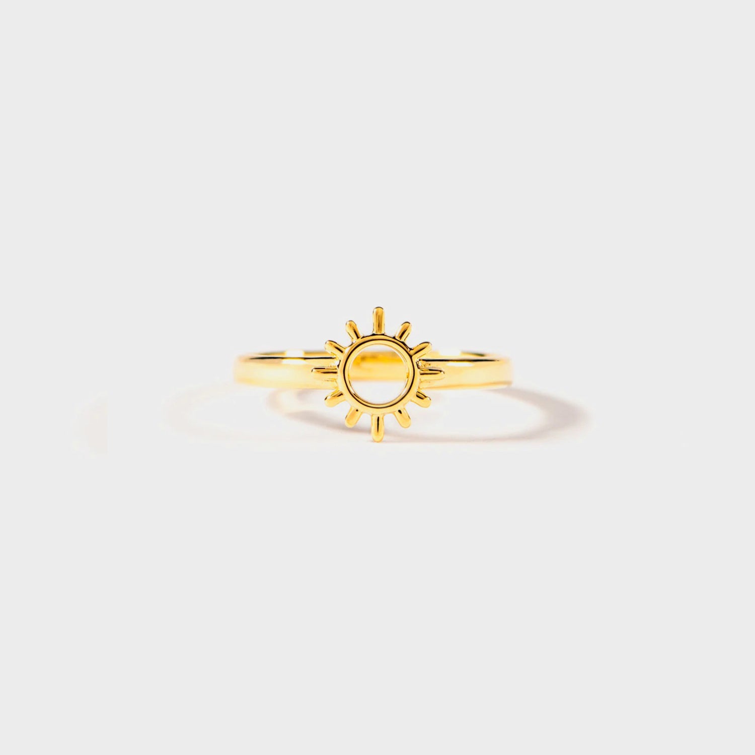Sun Shape 18K Gold-Plated Ring-Bijou Crush