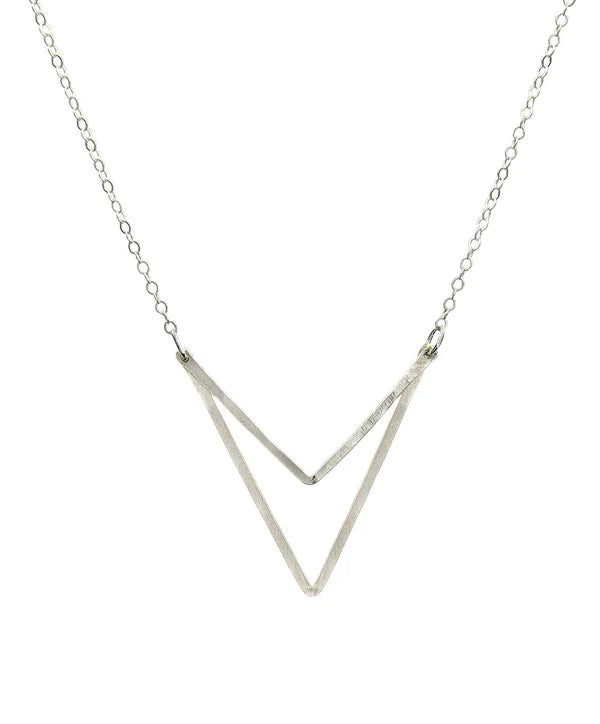 Sari Double Triangle Necklace-Bijou Crush