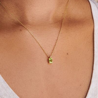 Titanium Steel Inlaid Zircon Pendant Necklace-Bijou Crush