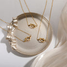 18K Gold-Plated Knotted Necklace-Bijou Crush