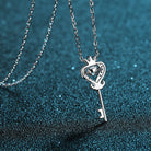 Key Shape Moissanite 925 Sterling Silver Necklace-Bijou Crush
