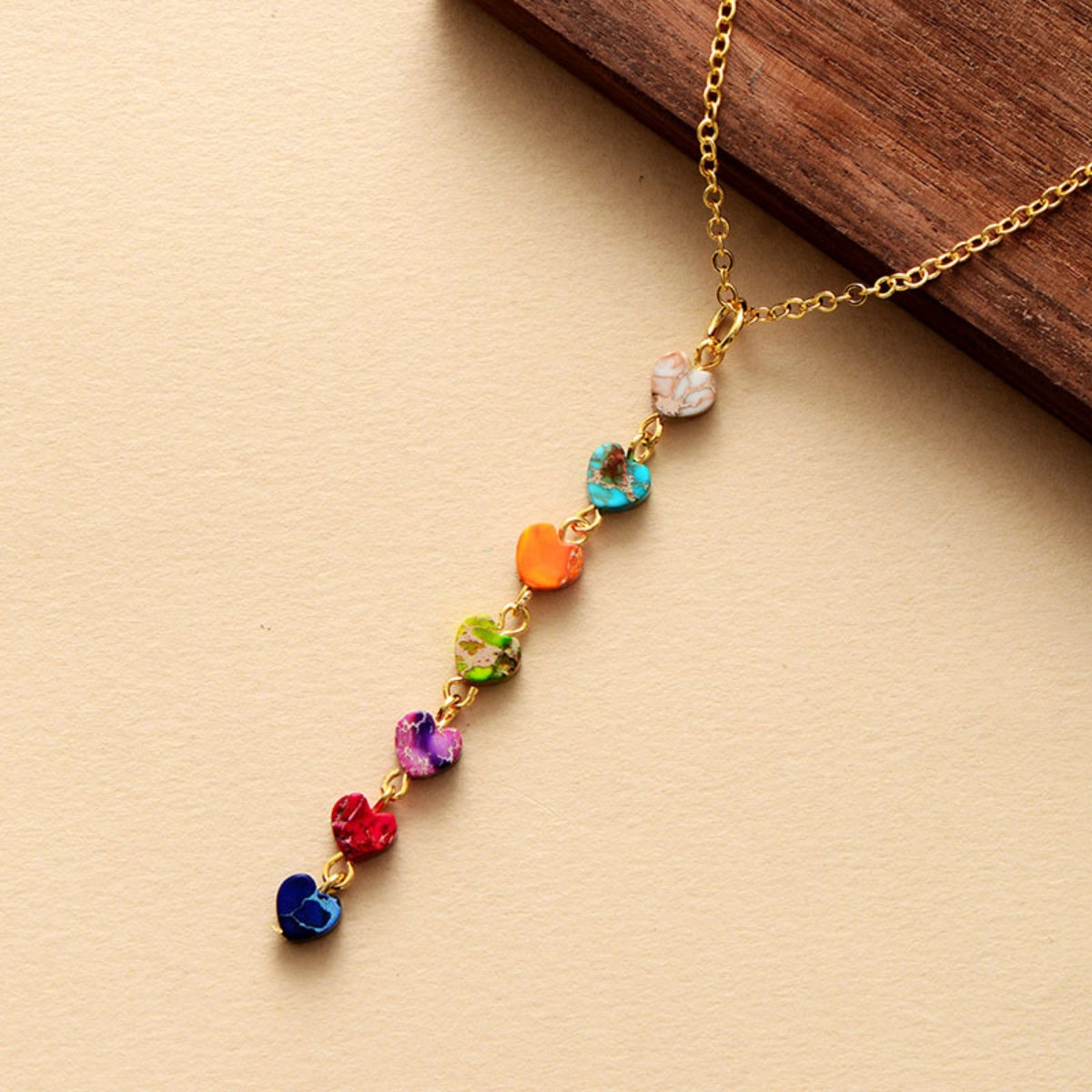 Heart Shape Natural Stone Necklace-Bijou Crush
