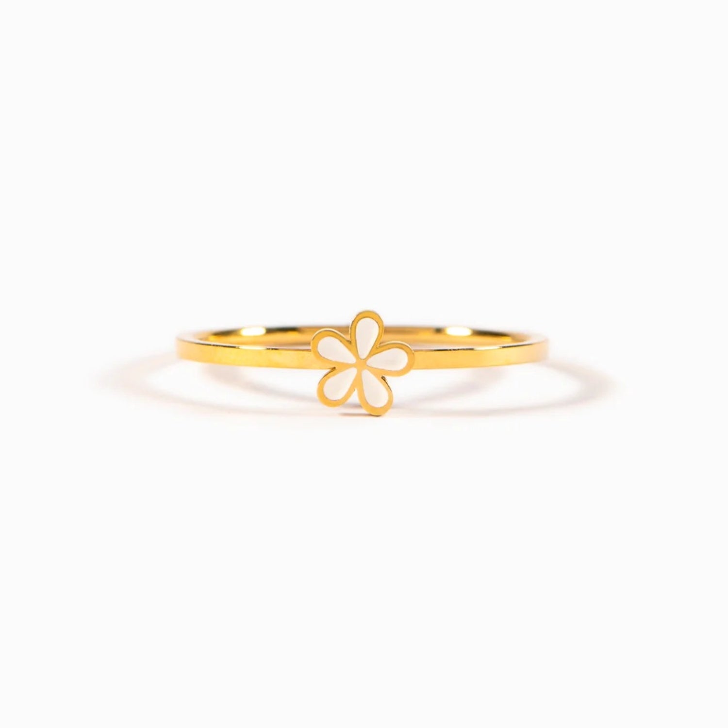 925 Sterling Silver Enamel Flower Ring-Bijou Crush