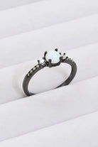 Sterling Silver Round Opal Ring-Bijou Crush