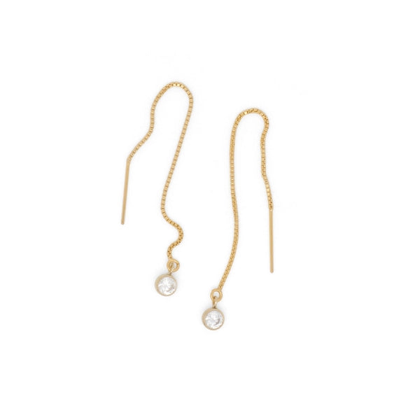 Sabrina Sleek Threader Earrings – Sterling Silver or 14k Gold-Bijou Crush