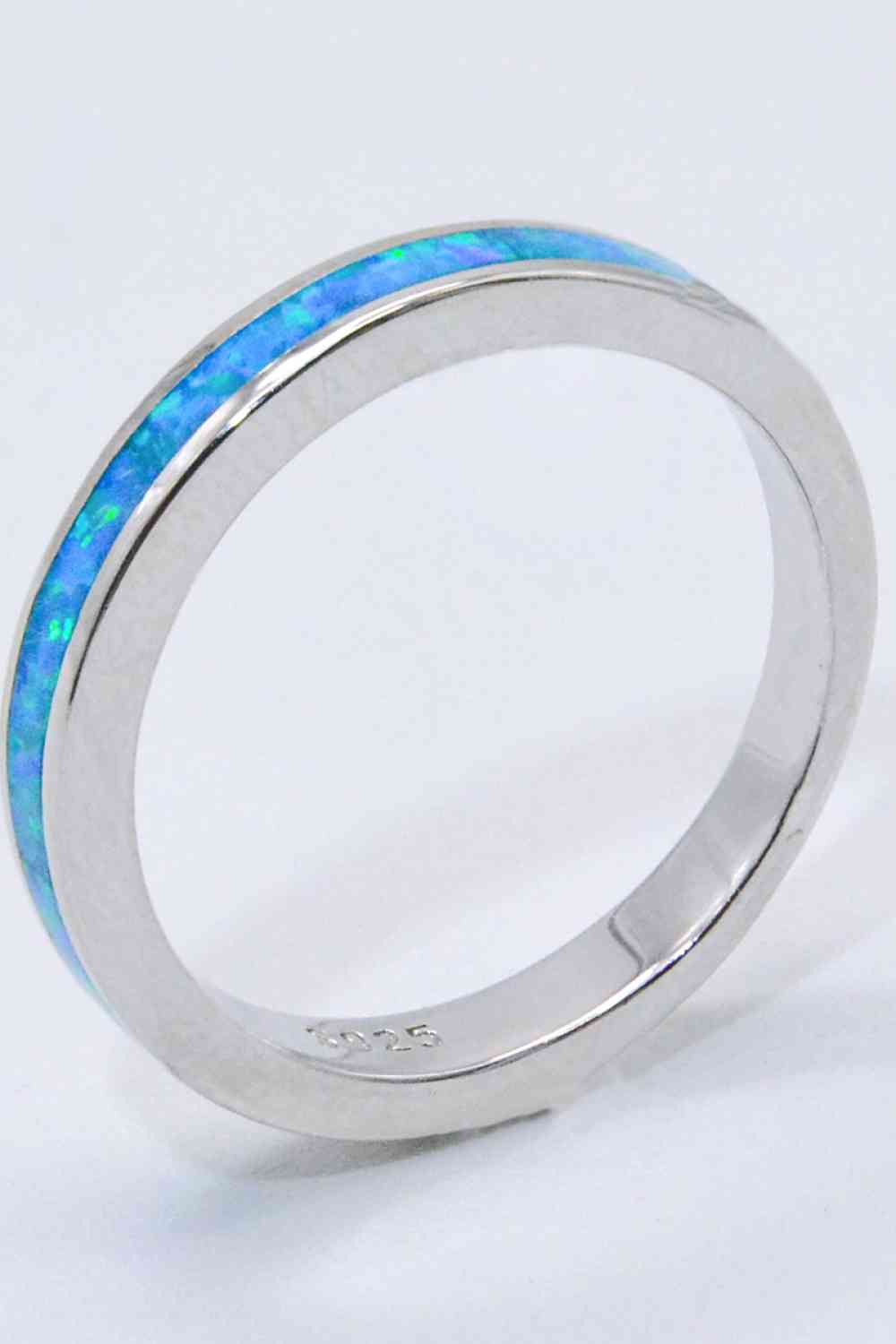925 Sterling Silver Opal Ring in Sky Blue-Bijou Crush