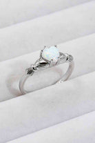 925 Sterling Silver Heart Opal Ring-Bijou Crush