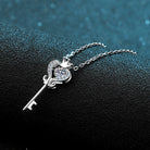 Key Shape Moissanite 925 Sterling Silver Necklace-Bijou Crush