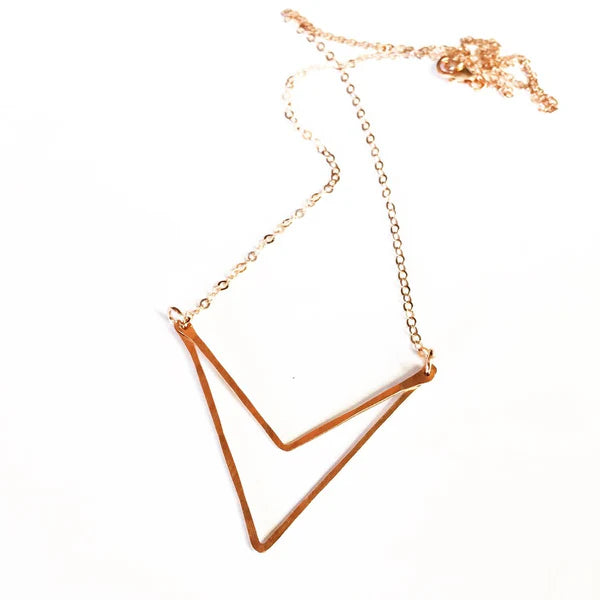 Sari Double Triangle Necklace-Bijou Crush